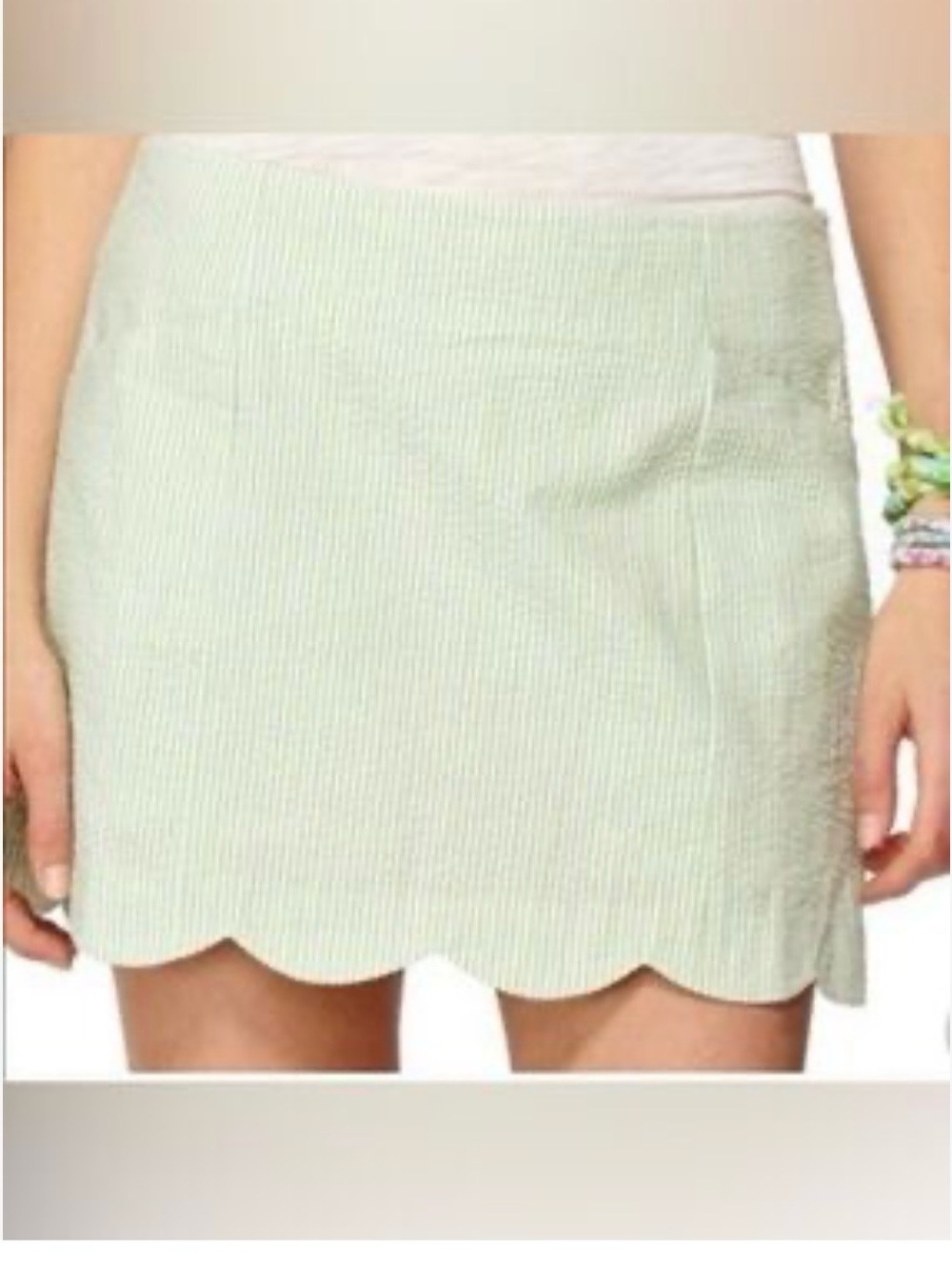 Lilly Pulitzer Mint Green Scallop Hem Mini Skort